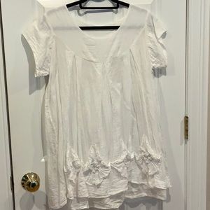 White summer cotton top